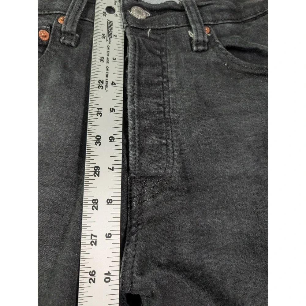 Levi's 501 Button Fly Denim Shorts Men's 31 Black Jean Shorts Skate Grunge